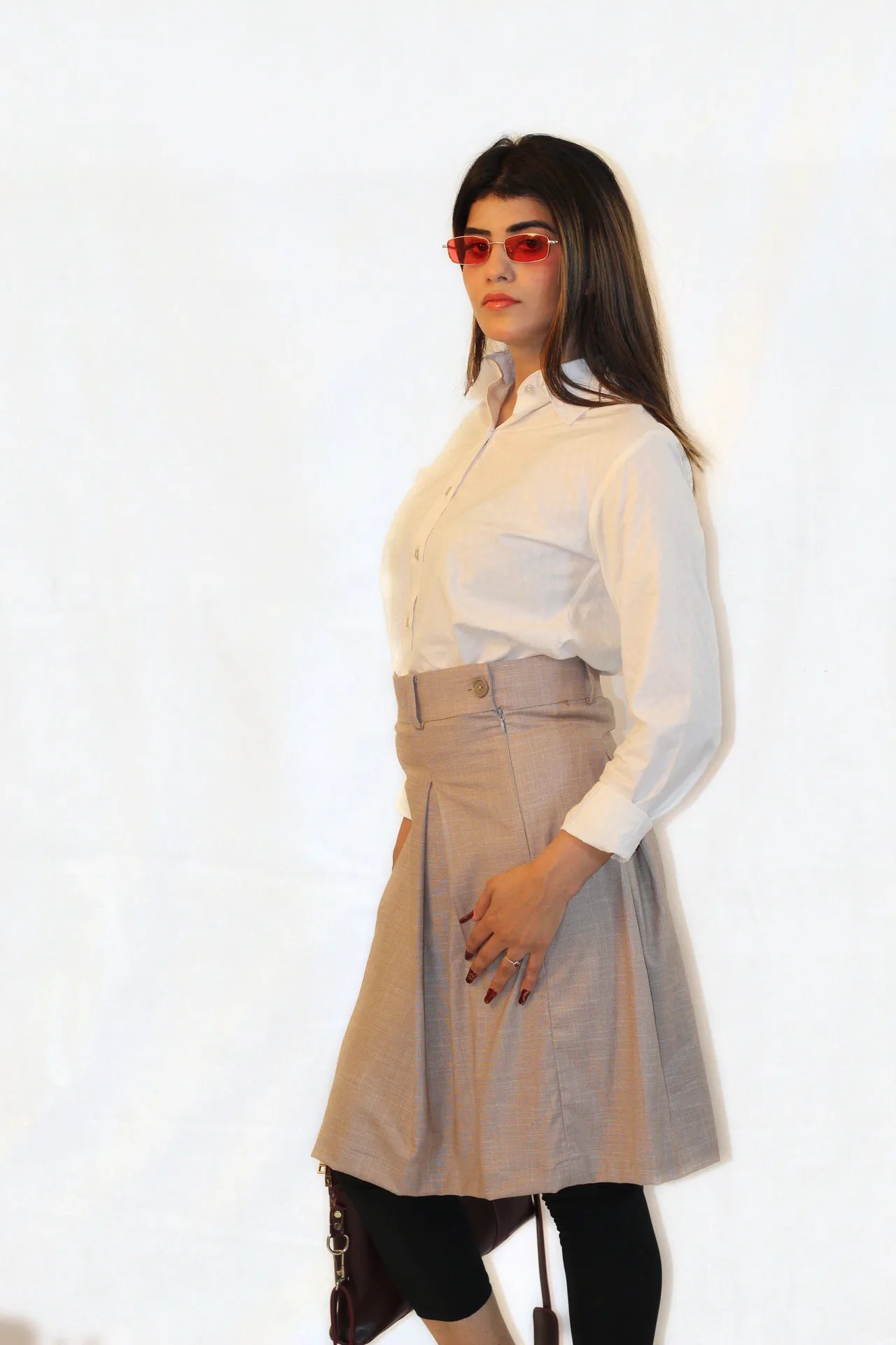 A PAPTÏ look from the Spring/Summer 2026 collection, worn on location.
