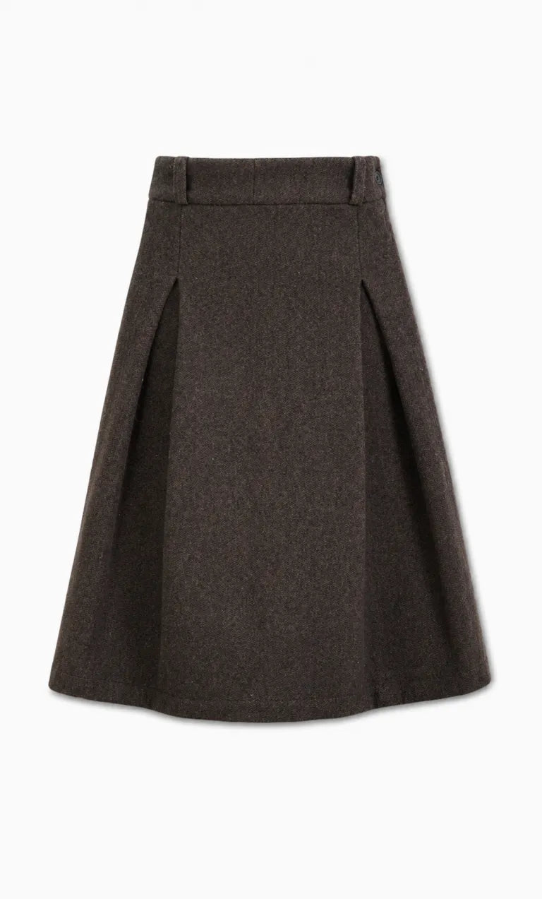 Brown Tweed mini Skirts For Women