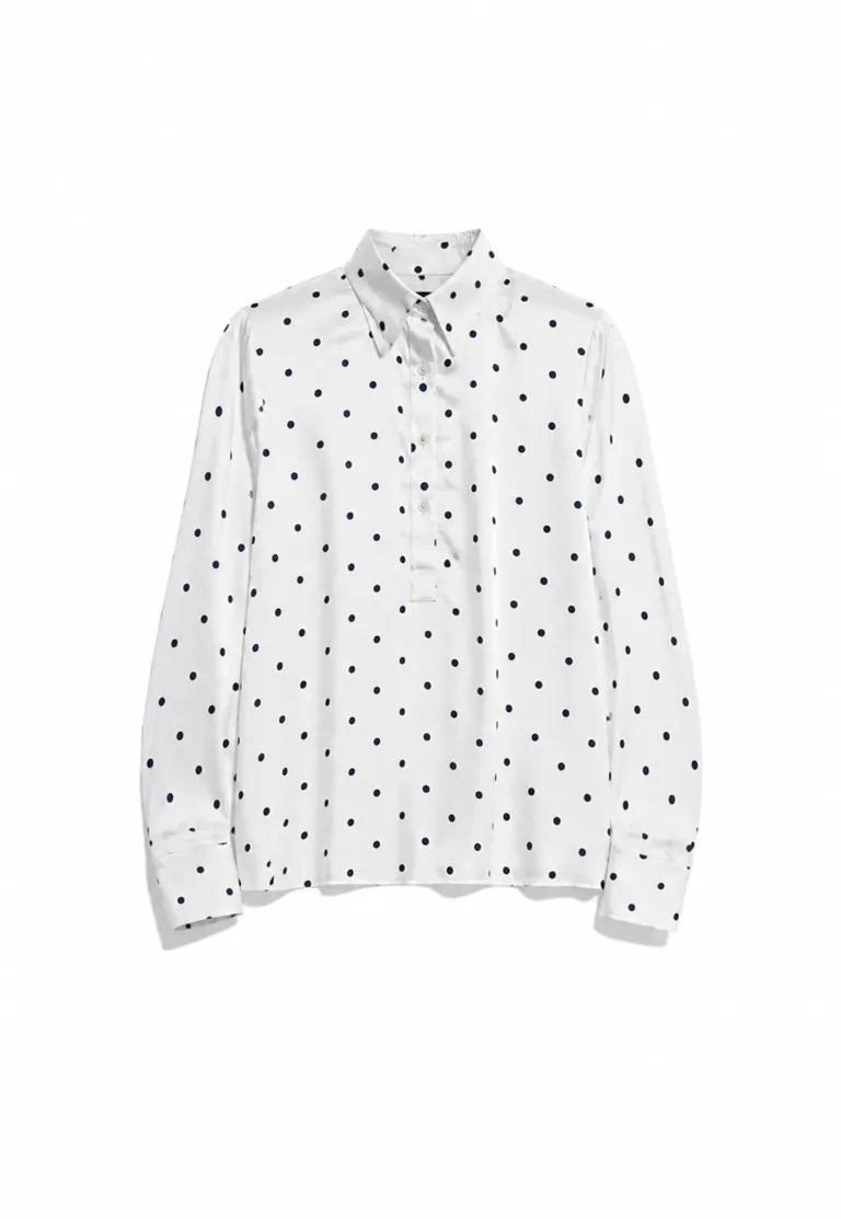 White Black Polka Dot Long Sleeve For Women
