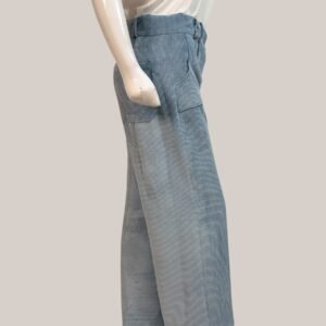 corduroy powder blue baggy pants for women