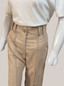 Corduroy Camel Brown Baggy Pants For Women 2