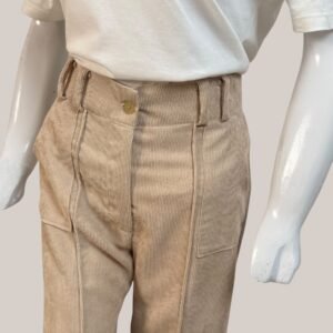 corduroy camel brown baggy pants for women