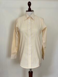 Yellow White Striped Button-Down Shirt 1