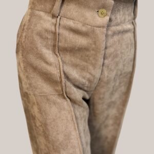 corduroy brown baggy pants for women