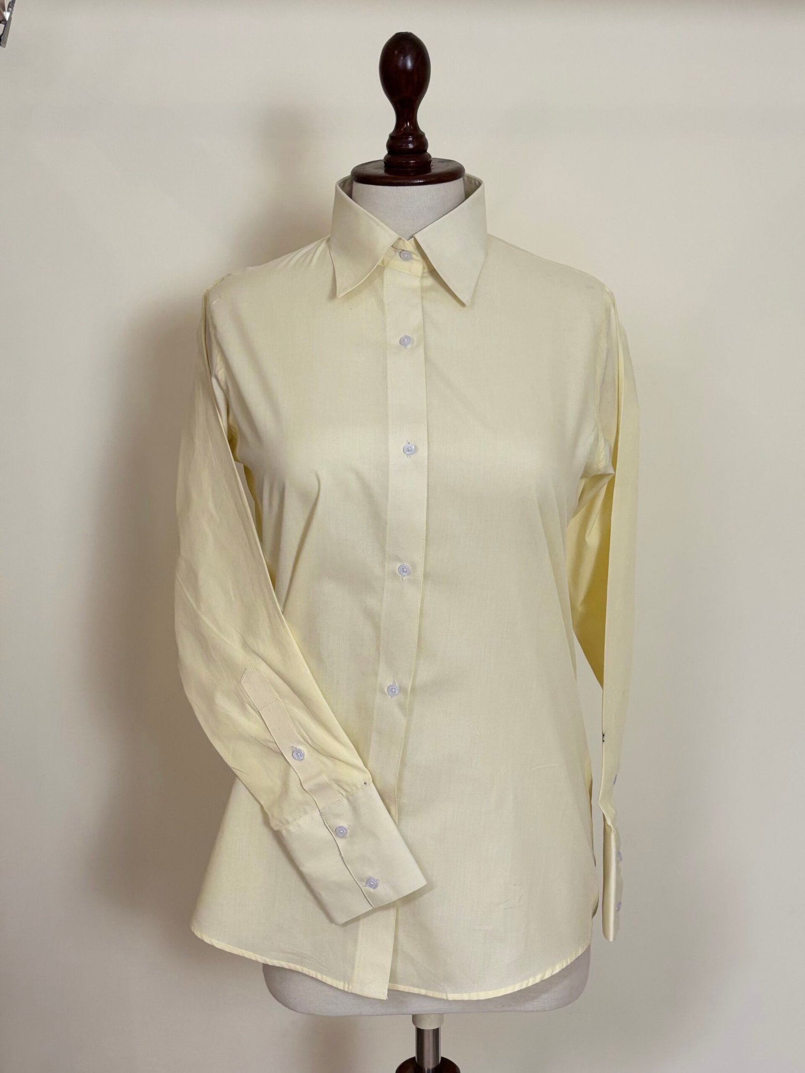 Light Yellow Collared Shirt For Women