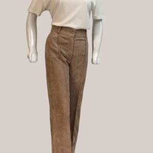 corduroy brown baggy pants for women