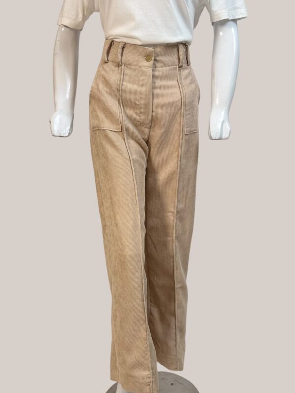 corduroy camel brown baggy pants for women