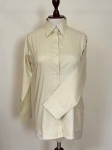 Ivory Fine Stripe Button-Down Shirt For Women 3