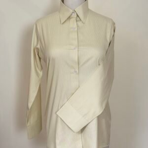 ivory fine stripe button down shirt for women