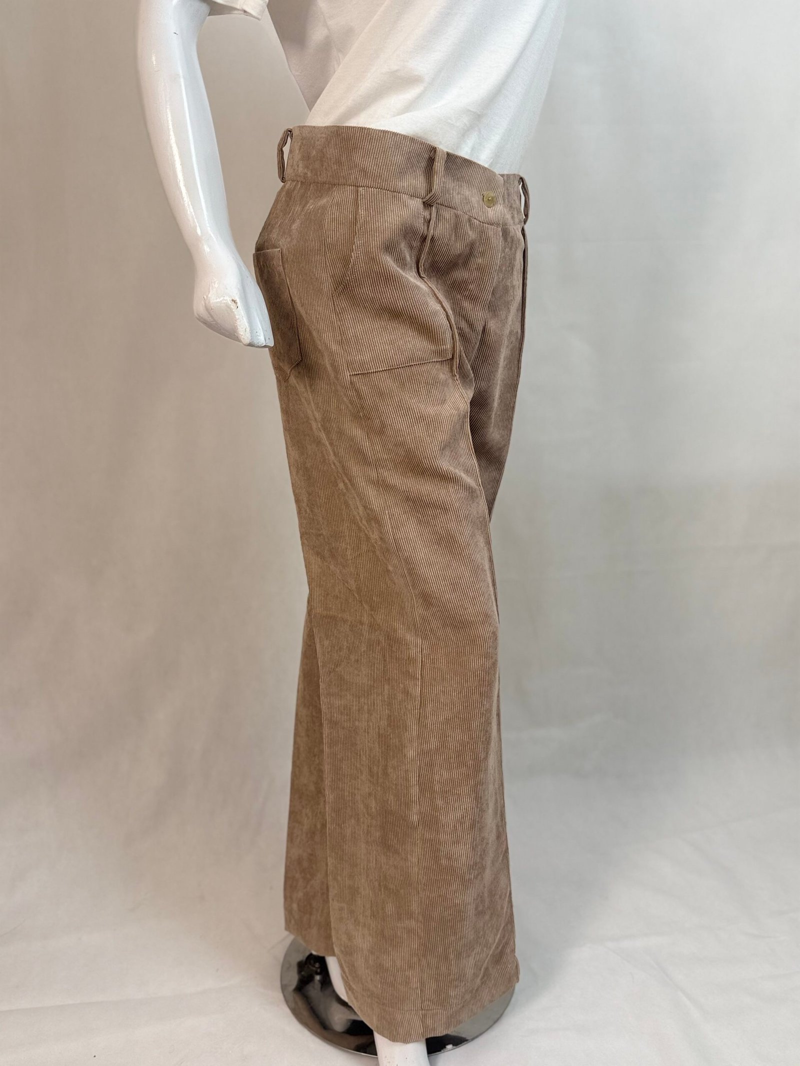 Corduroy Brown Baggy Pants For Women