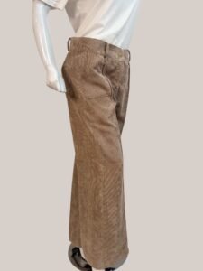 Corduroy Brown Baggy Pants For Women 2