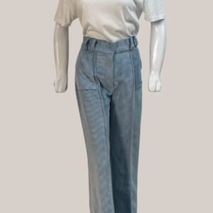 corduroy powder blue baggy pants for women
