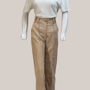 corduroy camel brown baggy pants for women