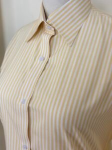 Yellow White Striped Button-Down Shirt 3