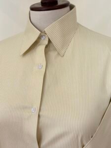 Ivory Fine Stripe Button-Down Shirt For Women 4