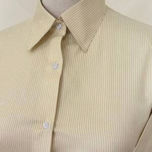 ivory fine stripe button down shirt for women