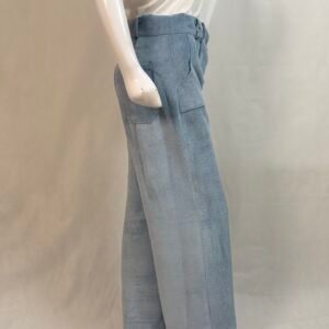 corduroy powder blue baggy pants for women