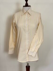 Yellow White Striped Button-Down Shirt 2
