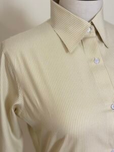 Ivory Fine Stripe Button-Down Shirt For Women 5