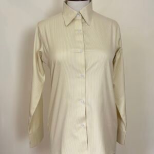 ivory fine stripe button down shirt for women