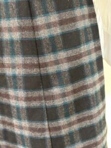 Charcoal Plaid Long Skirt for Women 4