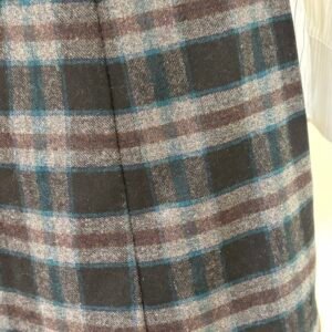 charcoal plaid long skirt for women