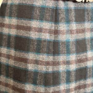 charcoal plaid long skirt for women
