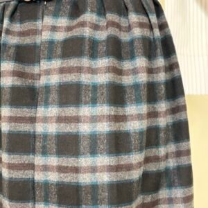 charcoal plaid long skirt for women