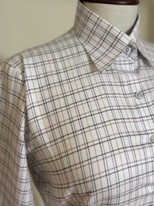 Women’s Cream Checked Button-Down Shirt 2