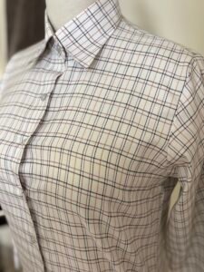 Women’s Cream Checked Button-Down Shirt 3