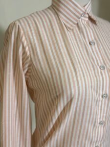 Women’s Peach & White Striped Shirt 2