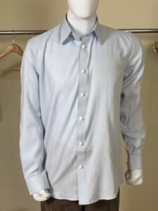 Light Blue Striped Formal Shirt for Men 4