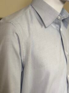 Light Blue Striped Formal Shirt for Men 2