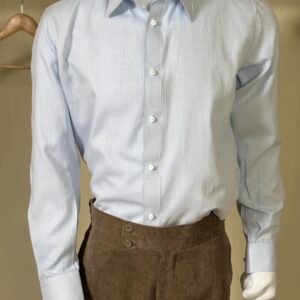 light blue striped formal shirt for men