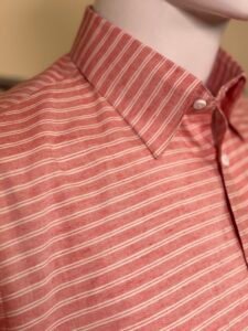 Coral Striped Formal Shirt for Men 2