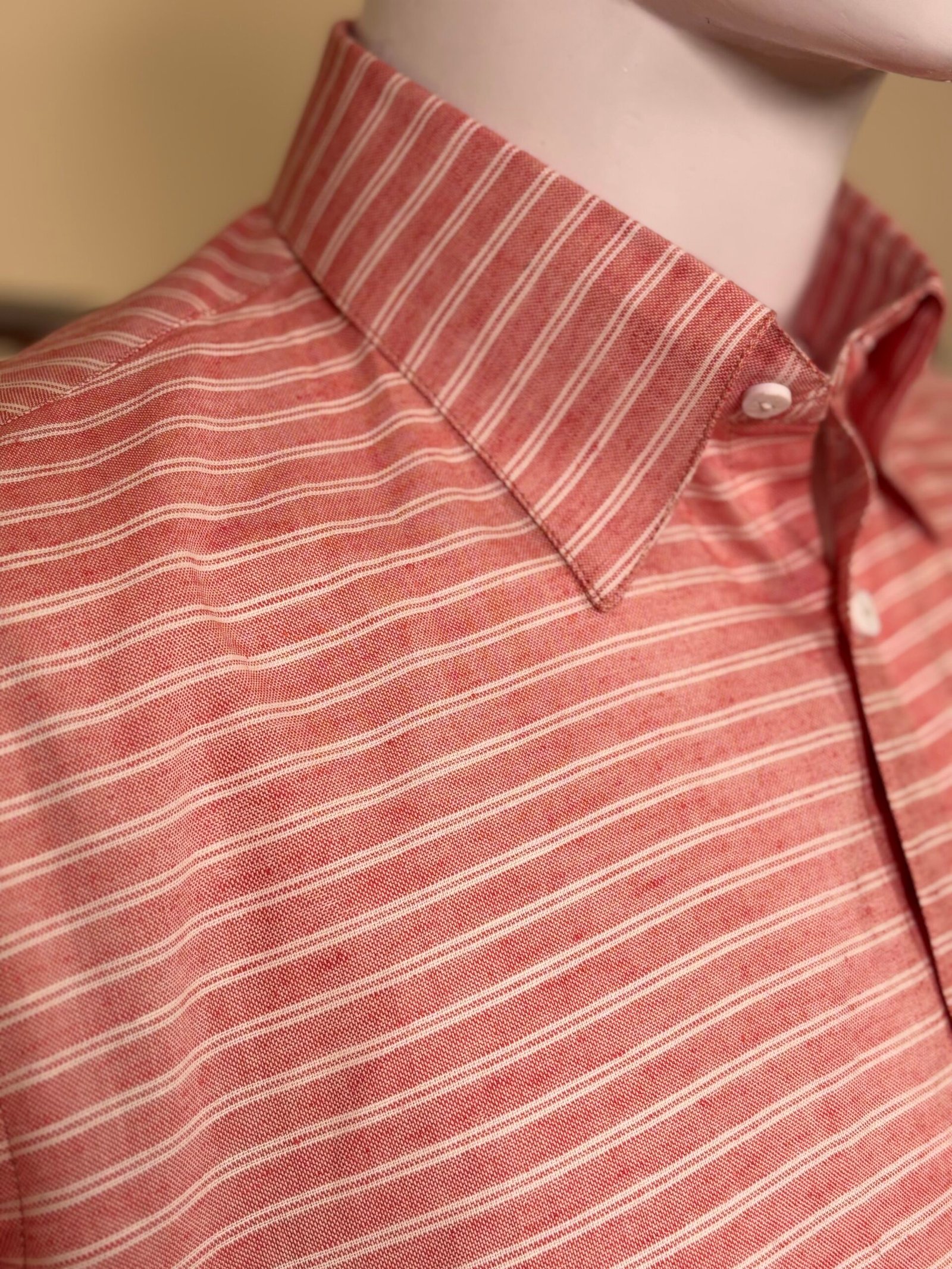 Coral Striped Formal Shirt for Men
