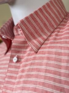 Coral Striped Formal Shirt for Men 3