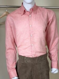 Coral Striped Formal Shirt for Men 1