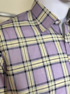 Lavender Checked Formal Shirt for Men 2