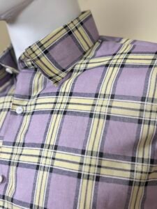 Lavender Checked Formal Shirt for Men 3