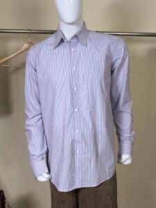 Lavender Striped Formal Shirt for Men 5