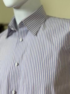Lavender Striped Formal Shirt for Men 2