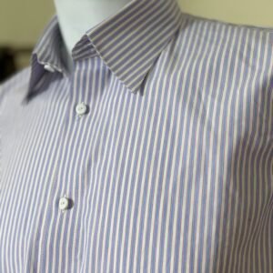 lavender striped formal shirt for men