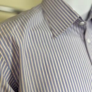lavender striped formal shirt for men