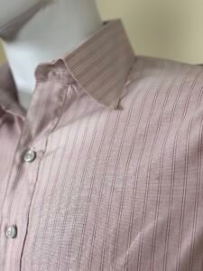 Pink Striped Formal Shirt for Men 2