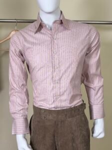 Pink Striped Formal Shirt for Men 1