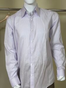 Lilac Striped Formal Shirt for Men 4