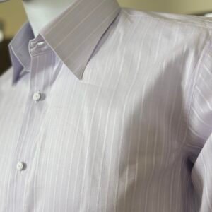 lilac striped formal shirt for men