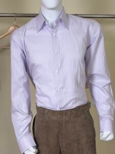 Lilac Striped Formal Shirt for Men 1