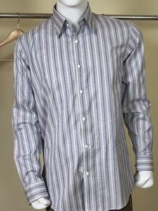Blue Striped Formal Shirt for Men 5